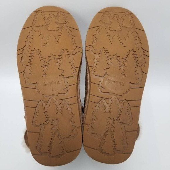 Tamarac Winter Boots Sonika Button Suede Shearling Lambs Wool Linning Size 7 M - Picture 10 of 12